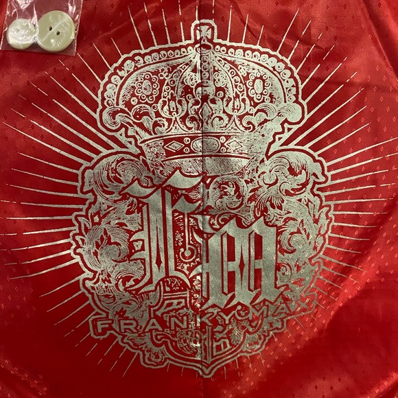 Franky Max Men’s Blazer 💯% Cotton Embroidery Rhinestones Size M Beige - Picture 5 of 7